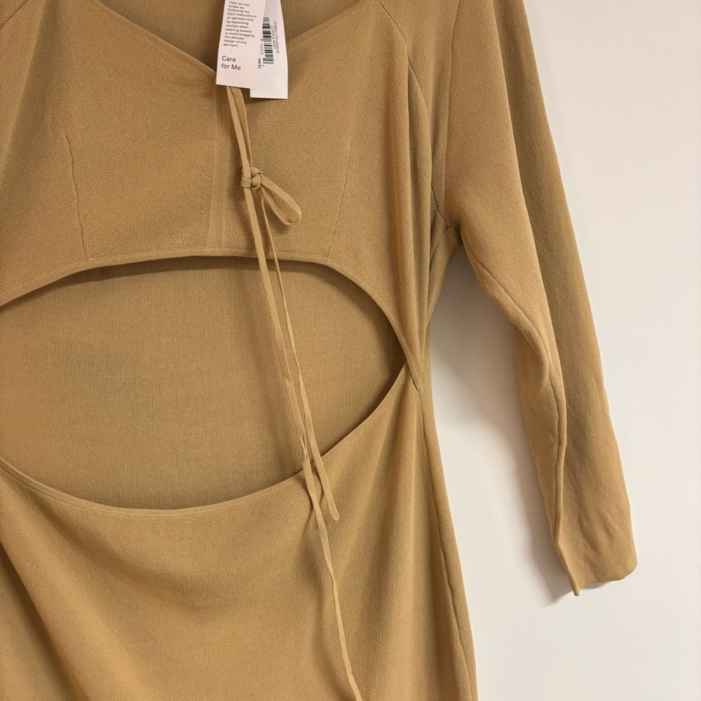 The Drop Women's Corbin Long-Sleeve Halter Detail Cutout Midi Dress - Picture 8 of 12